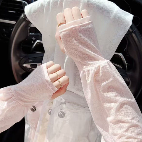 Breathable Lace Floral Arm Sleeves for Women