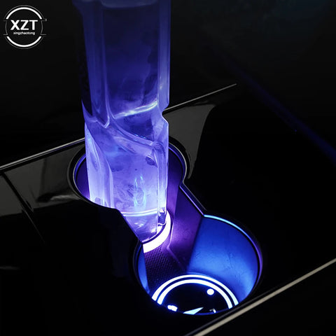 Color Changing Car LED Cup Holder Light Mats ( pack of 2 )